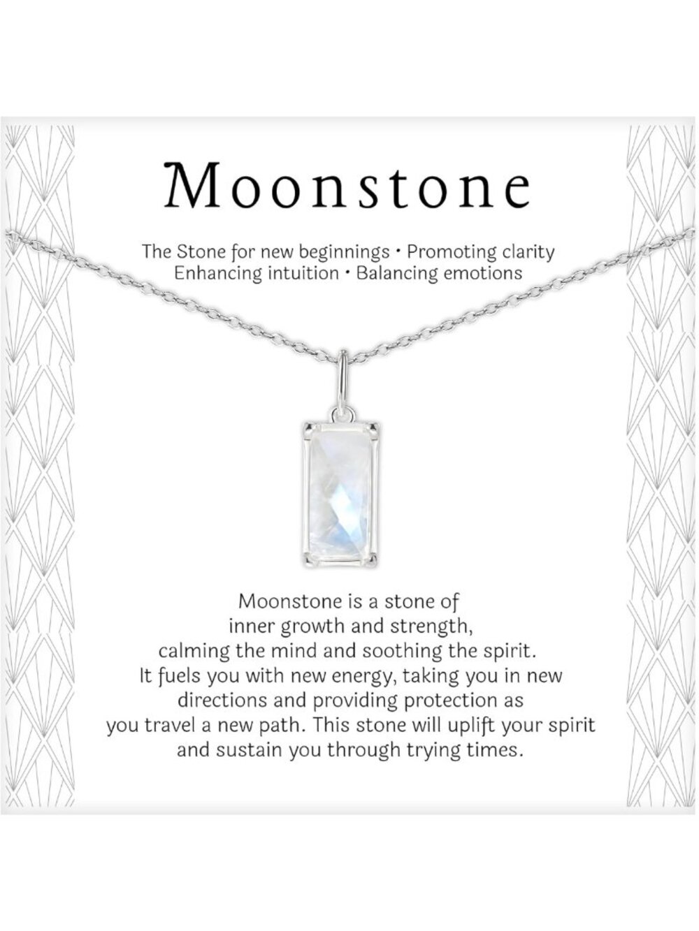 Rainbow Moonstone Sterling Silver Necklace for Women | New Beginnings Jewelry